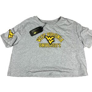 Pro Standard Womens‎ Medium Gray West Virginia Mountaineers Football T-Shirt NWT